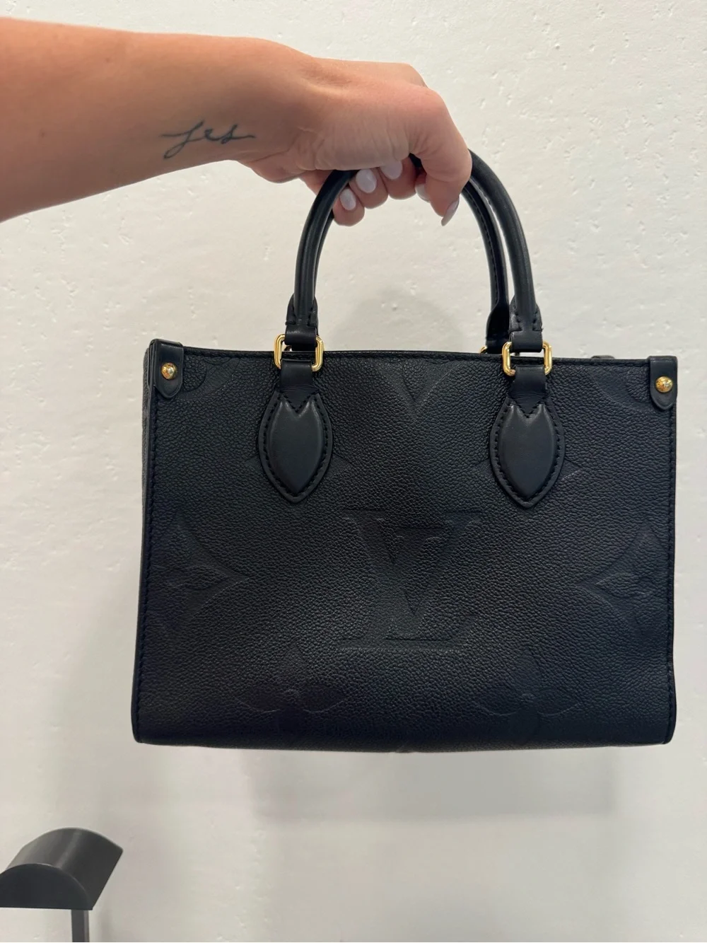 Louis Vuitton Black empreinte OnTheGo PM Bag